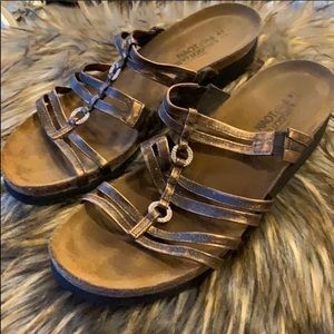 NAOT Ladies Bronze & Crystal Embellished Sandals